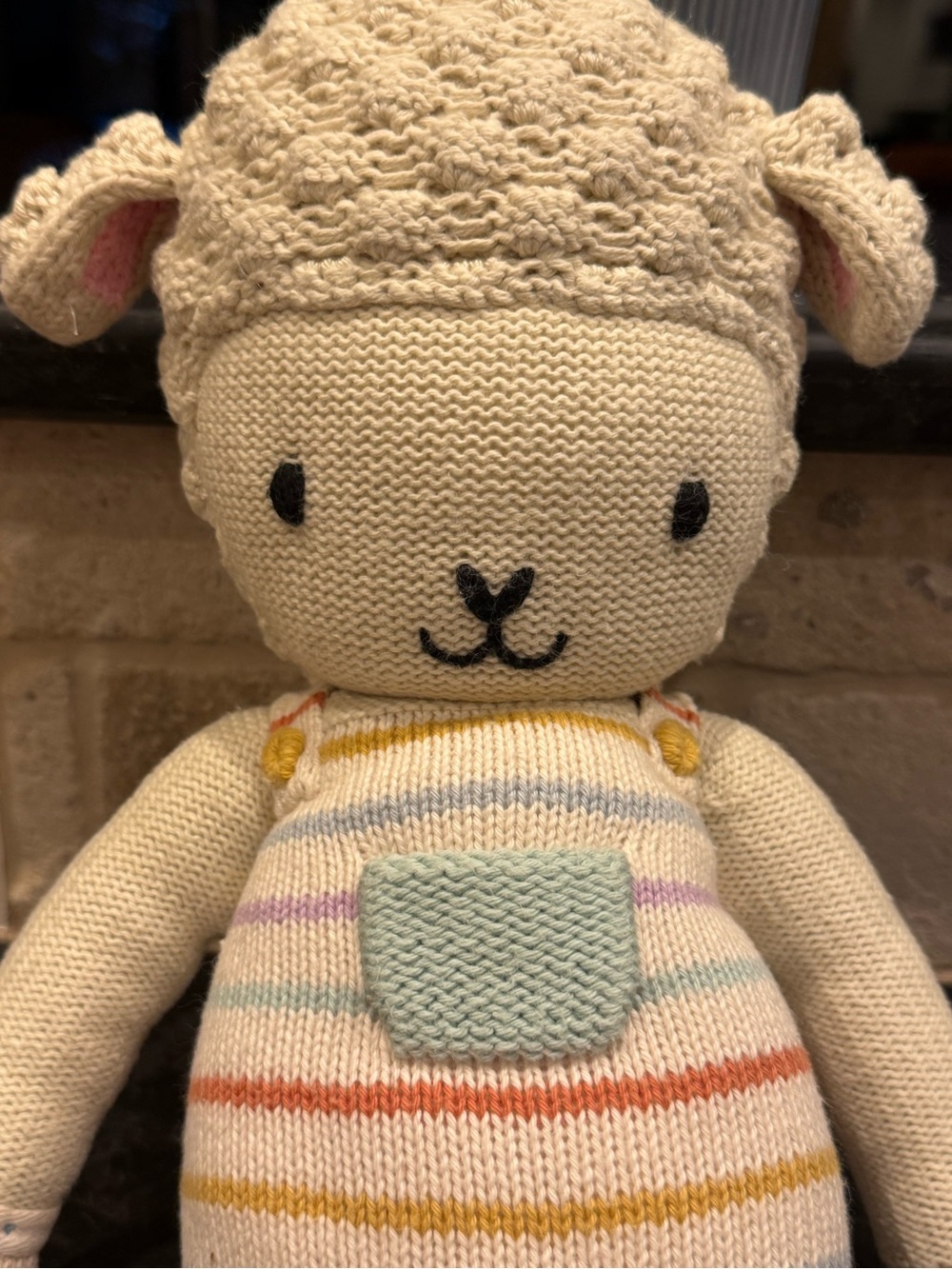 Cuddle + Kind Avery the Lamb 20” Large Knit Plush Doll Handmade in Peru EUC - Picture 2 of 8